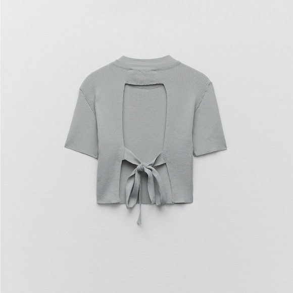 ZARA BACK VENTED SWEATER - Picture 6 of 7